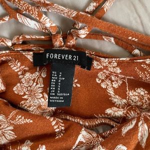 Orange floral forever 21 romper